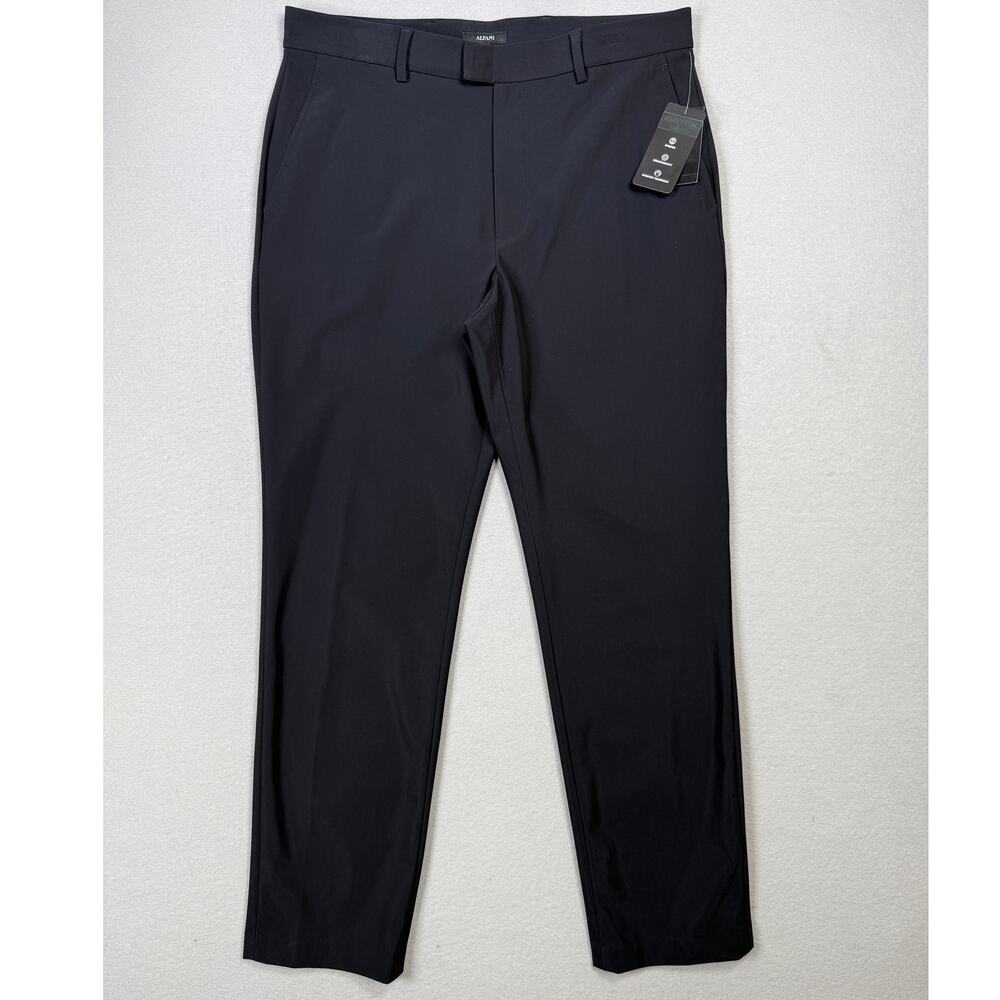 Alfani Men's Classic-Fit Solid Stretch Suit Pants black 33x30 $75
